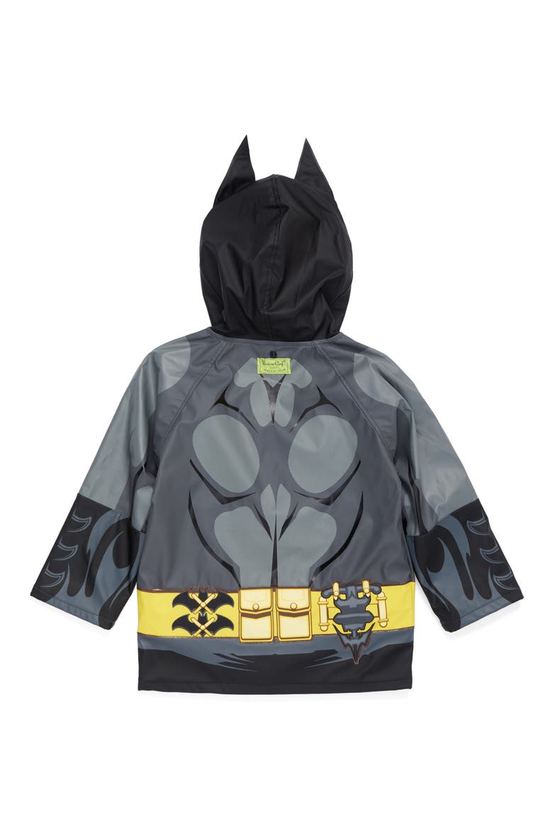 Batman Everlasting Hooded Raincoat, Alternate, color, BLACK