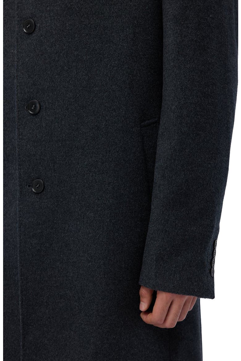 Men's Single Breasted Cashmere Coat, Alternate, color, charcoal
