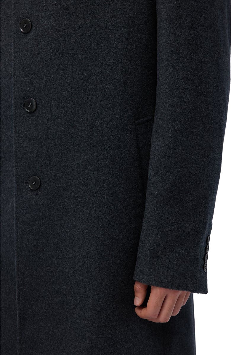 GOBI Mongolian Cashmere Men's Single Breasted Cashmere Coat, Alternate, color, Charcoal