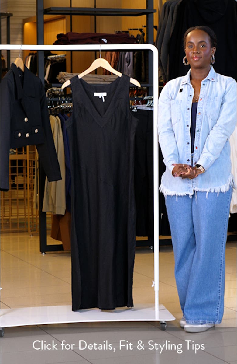 Asymmetric Sleeveless Linen Dress, sales video thumbnail