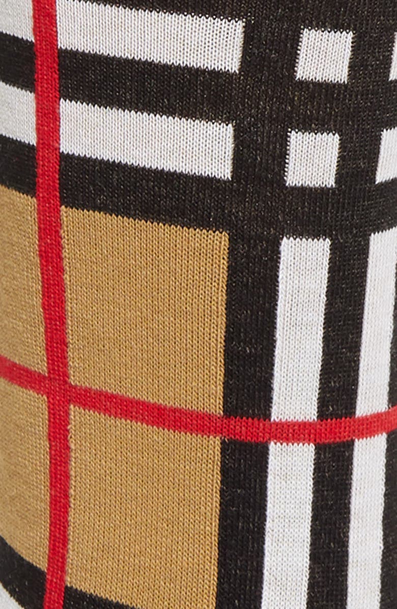 Burberry Check Crew Socks, Alternate, color,