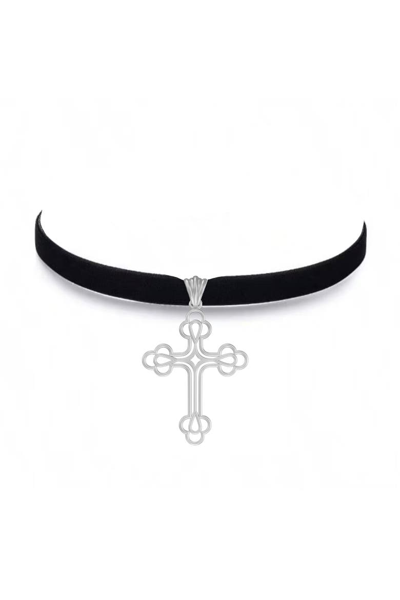 The Billie Cross Pendant, Alternate, color, ilver