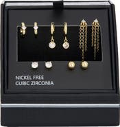 NORDSTROM RACK Demi-Fine 5-Pack Assorted Everyday Essential Earrings