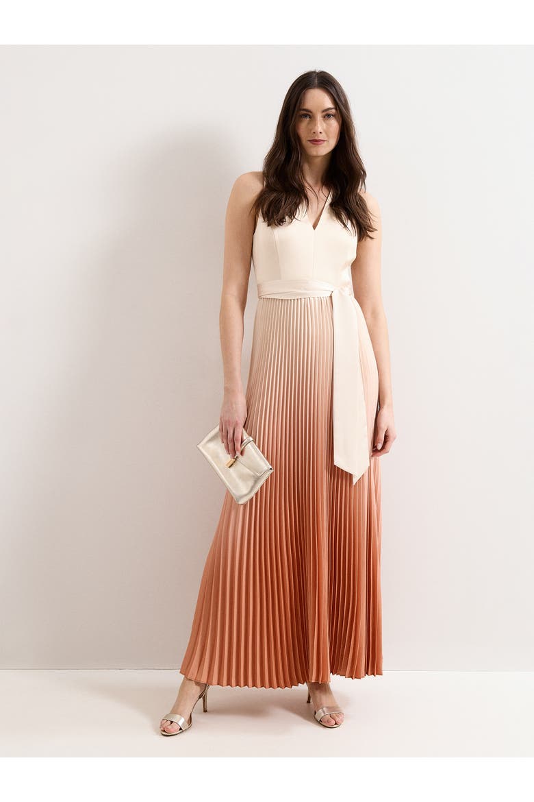 Sloane Sleeveless V-Neck Maxi Dress, Main, color, Orange