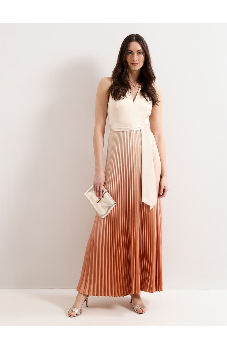 Phase Eight Sloane Sleeveless V-Neck Maxi Dress, Main, color, Orange