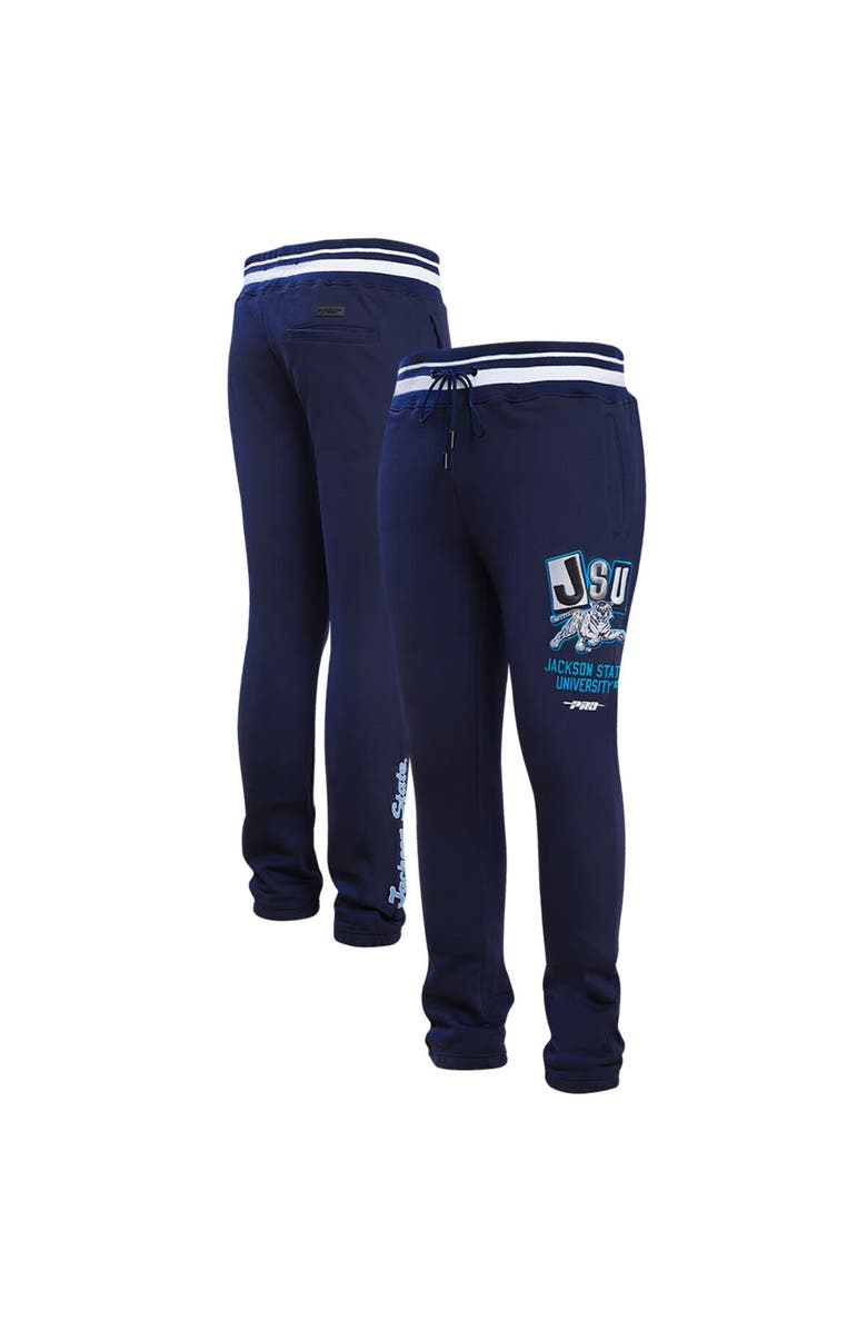 PRO STANDARD Men's Pro Standard Navy Jackson State Tigers Homecoming Fleece Sweatpants, Main, color,