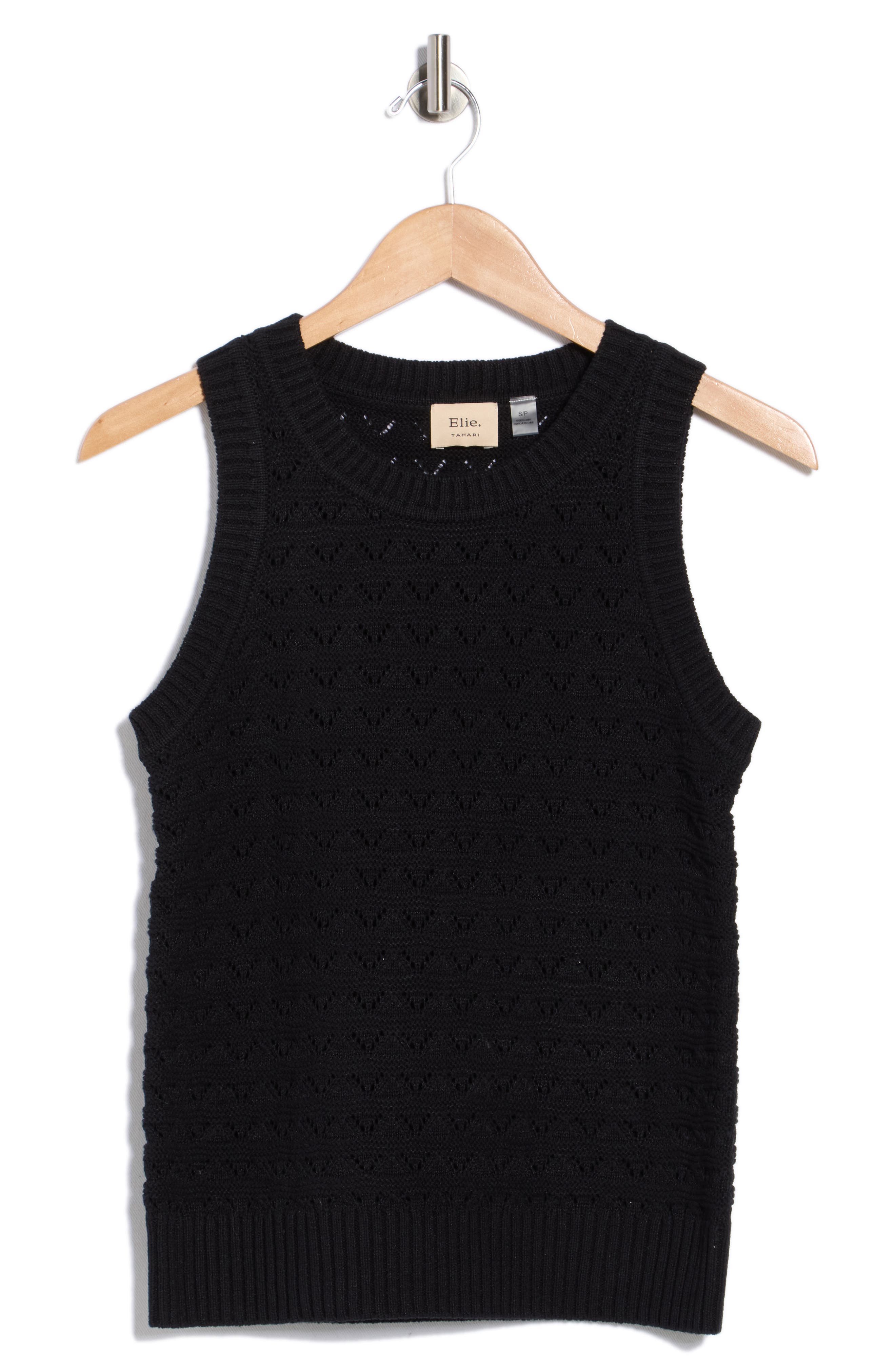 ELIE ELIE TAHARI Pointelle Sweater Tank