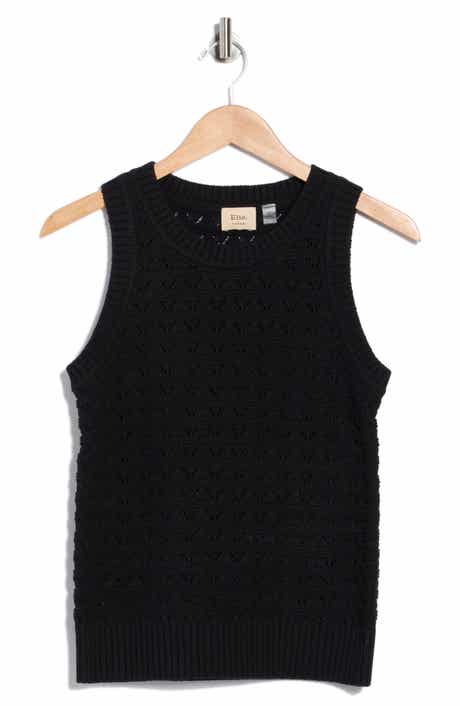 ELIE ELIE TAHARI Pointelle Sweater Tank