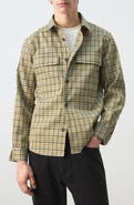 MANGO Plaid Print Shirt Jacket