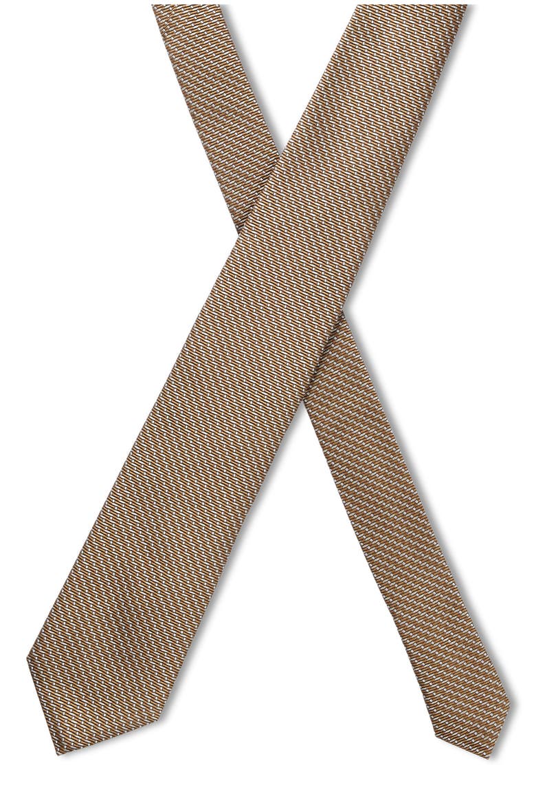 Textured Silk Jacquard Tie, Alternate, color, MEDIUM BEIGE