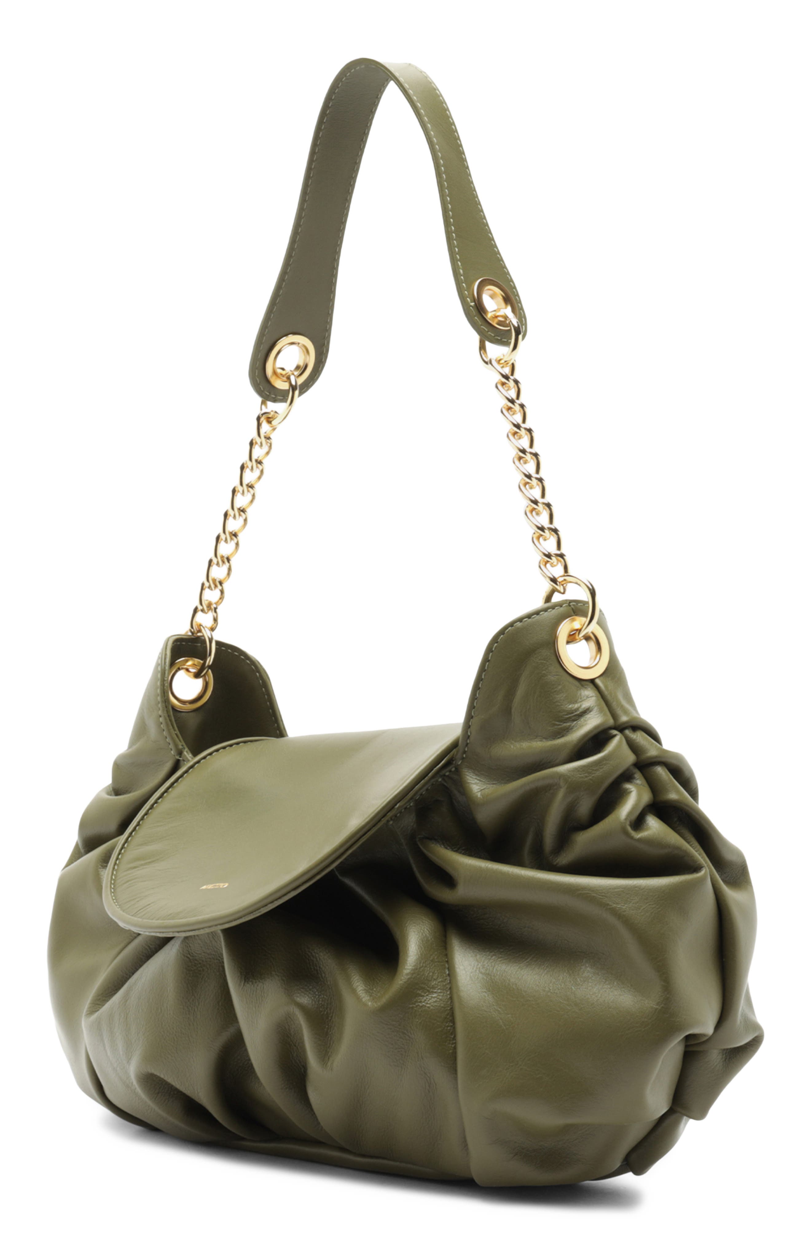 Molly Medium Leather Shoulder Bag, Alternate, color, GREEN