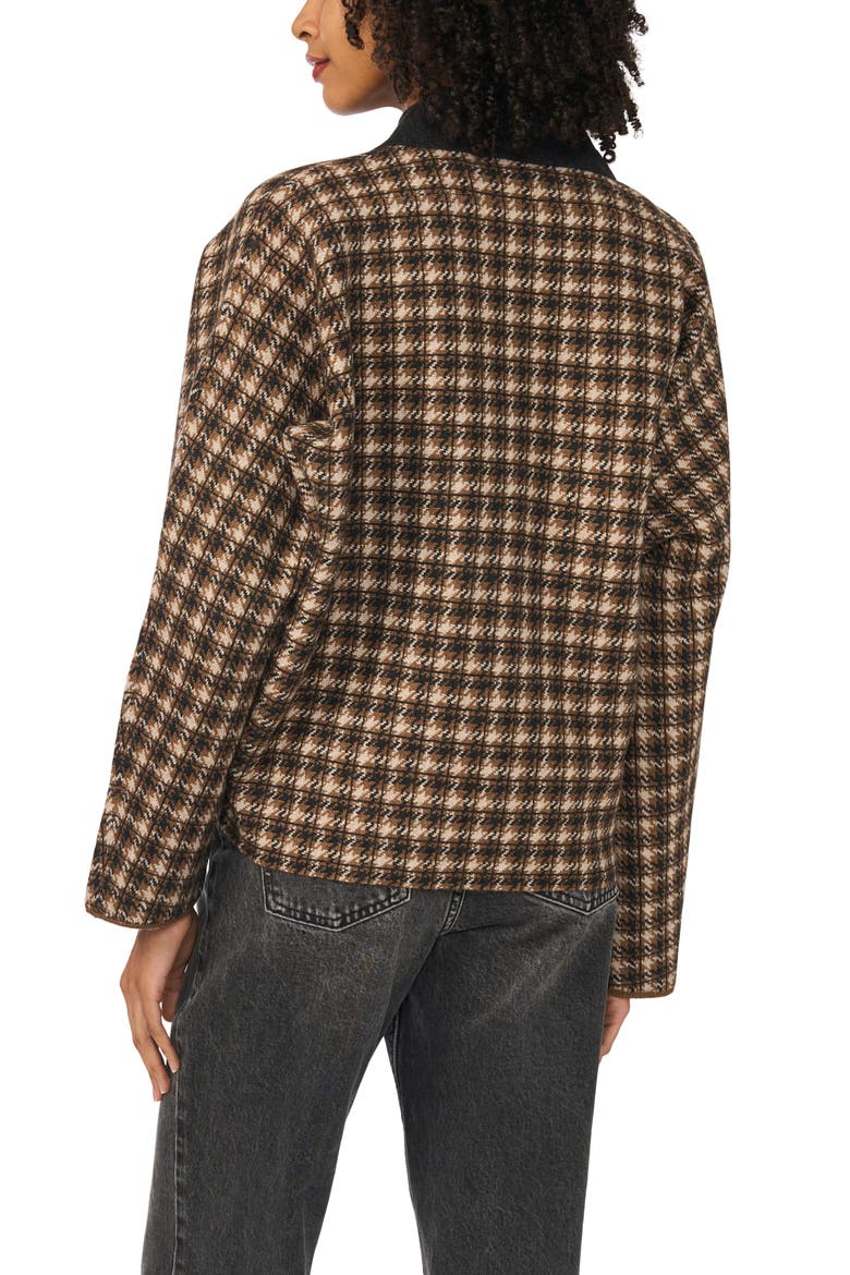 Plaid Button Front Jacket, Alternate, color, MEDIUM HEATHER GREY
