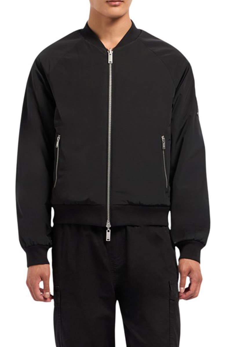 Moose Knuckles Water Repellent Reversible Faux Fur Bomber Jacket, Main, color, 