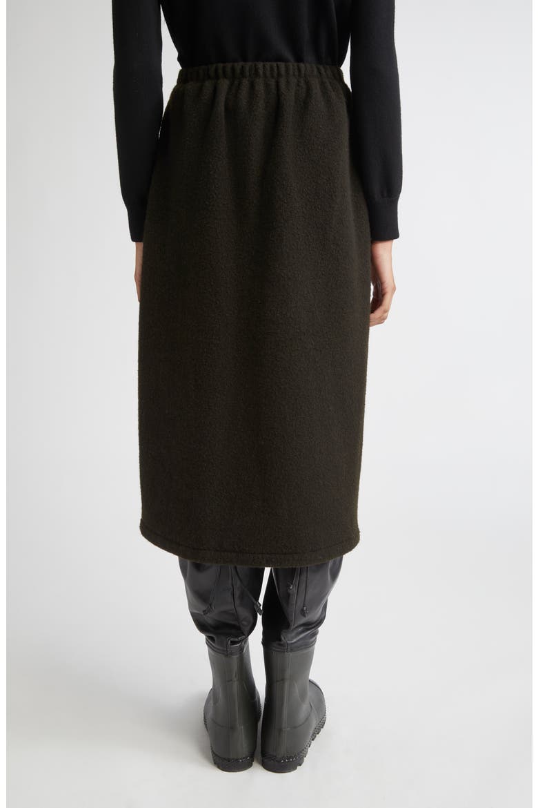 Wool Fleece Wrap Skirt, Alternate, color, TOURBE FLEECE