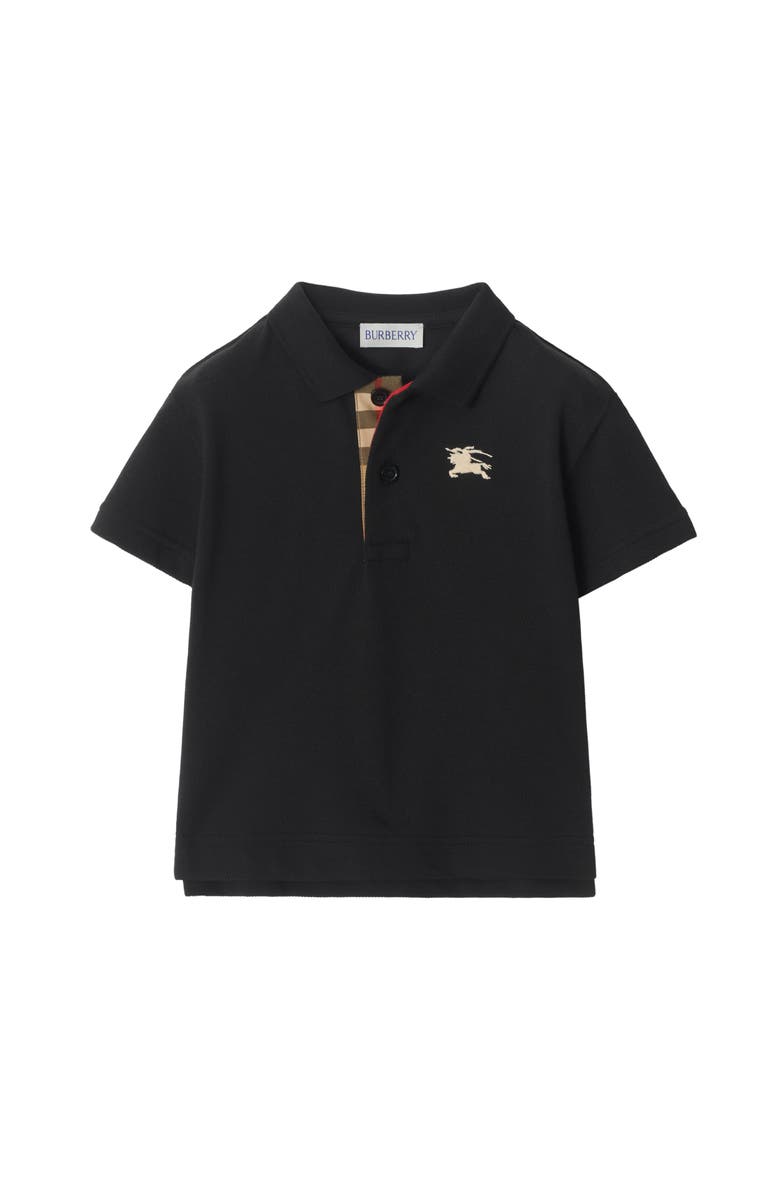 Burberry Cotton Piqué Polo Shirt, Main, color, Black
