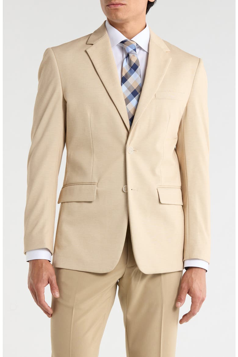 Slim Fit Stretch Knit Sport Coat, Main, color, MAIZE