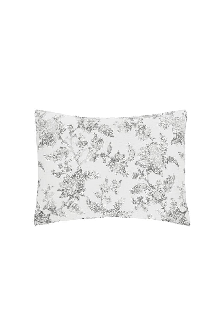 Miriam Floral Cotton Quilt Set  - Reversible and Machine Washable, Alternate, color, Gray