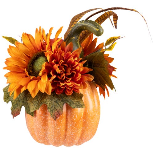 Northlight Sunflower And Gourds In Multi