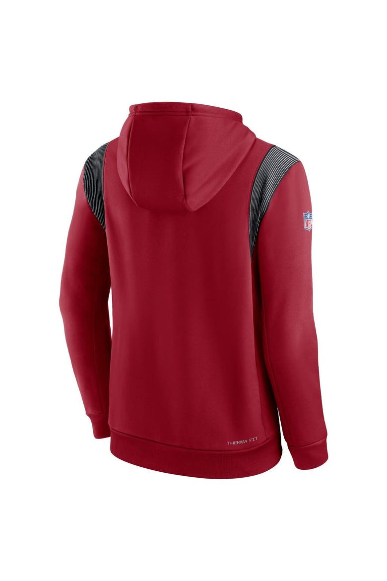 Men's Nike Cardinal Arizona Cardinals Sideline Athletic Stack Performance Pullover Hoodie, Alternate, color, Cardinal