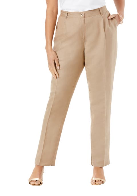 Linen Pleat-Front Pant (Plus Available)