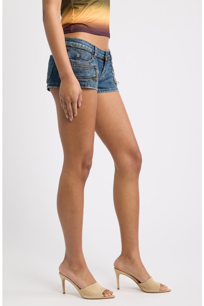 Ardor Mini Shorts, Alternate, color, DENIM