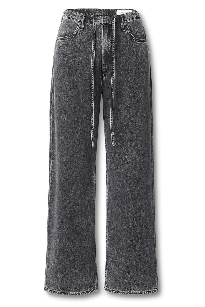 Featherweight Phoebe Drawstring Wide Leg Jeans, Alternate, color, ANGLIQUE