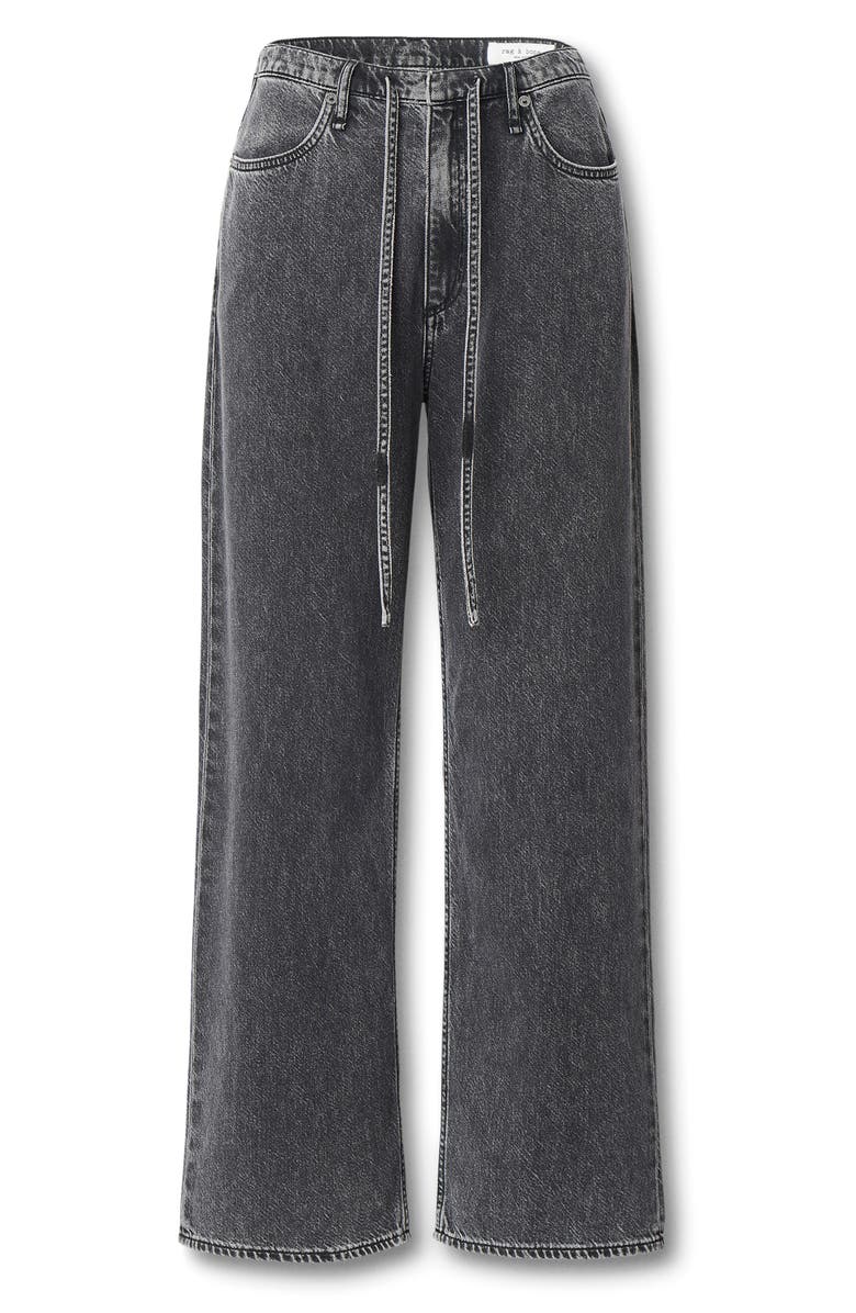 rag & bone Featherweight Phoebe Drawstring Wide Leg Jeans, Alternate, color, Anglique