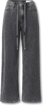 rag & bone Featherweight Phoebe Drawstring Wide Leg Jeans