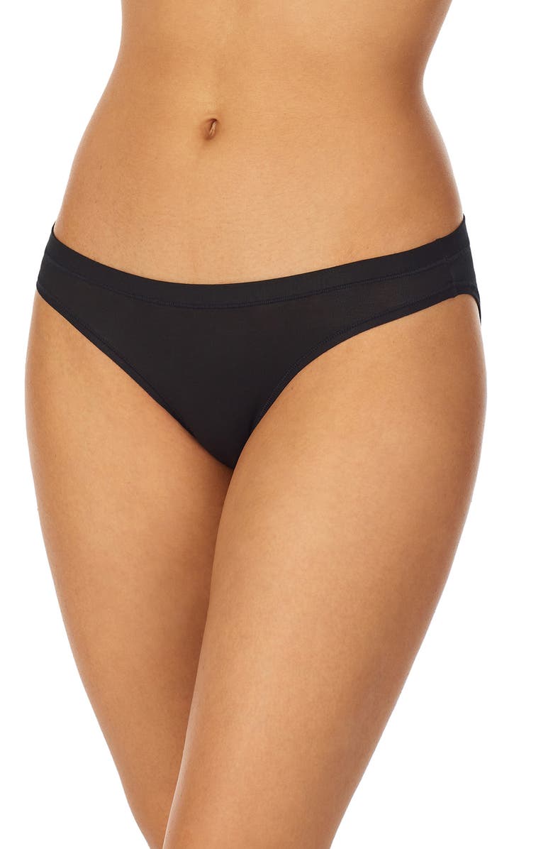 DKNY Table Tops Stretch Modal Rib Bikini Briefs, Main, color, 