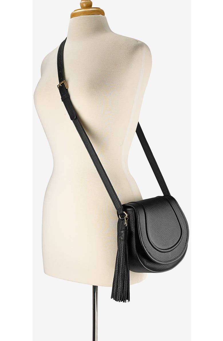 GiGi New York JENNI SADDLE BAG, Alternate, color, Black