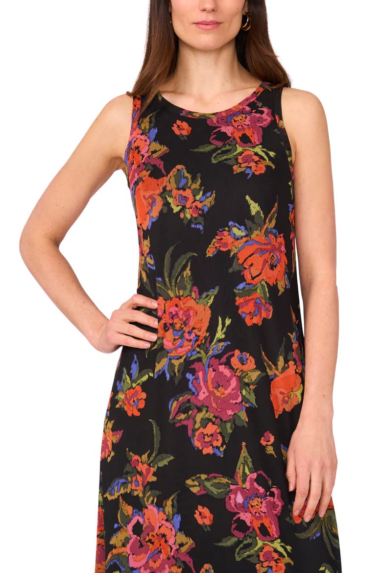 Floral Keyhole Maxi Tank Dress, Alternate, color, MULTI