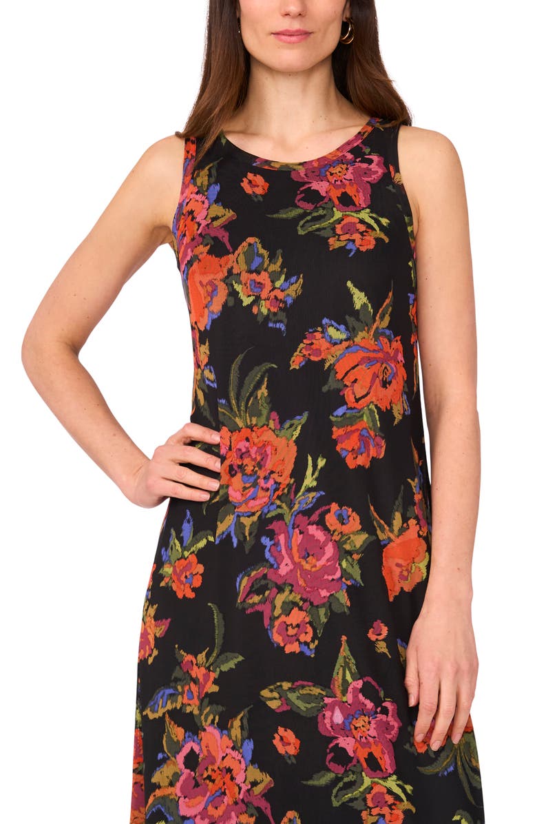 Vince Camuto Floral Keyhole Maxi Tank Dress, Alternate, color, Multi