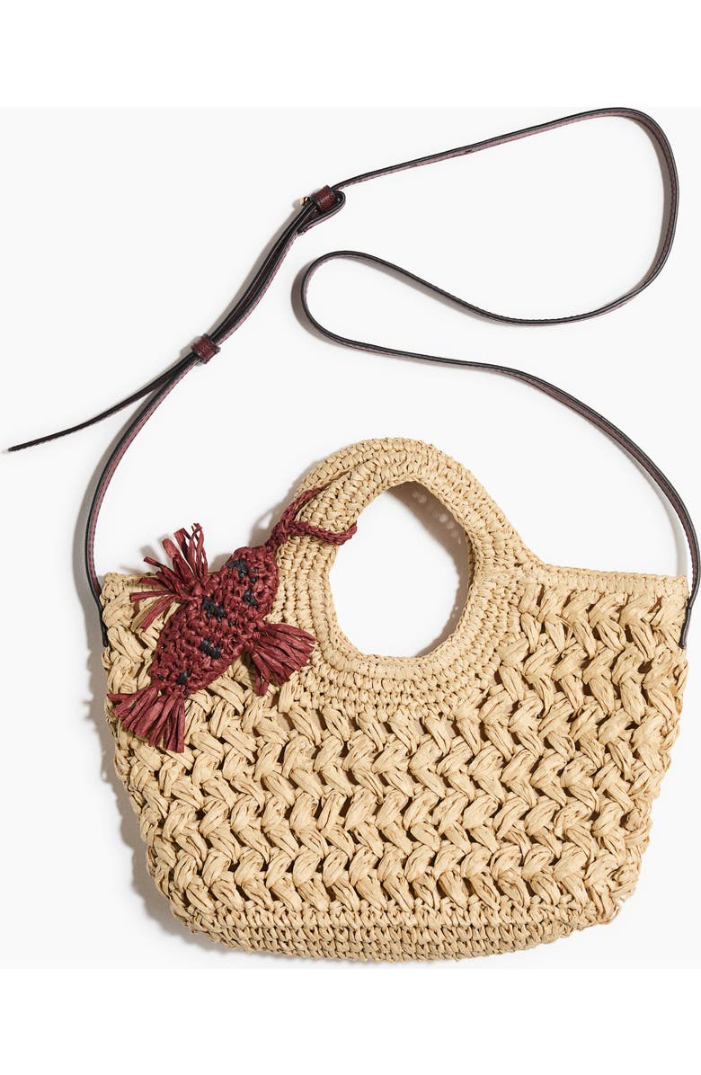 H&M Straw Crossbody Bag, Main, color, Beige