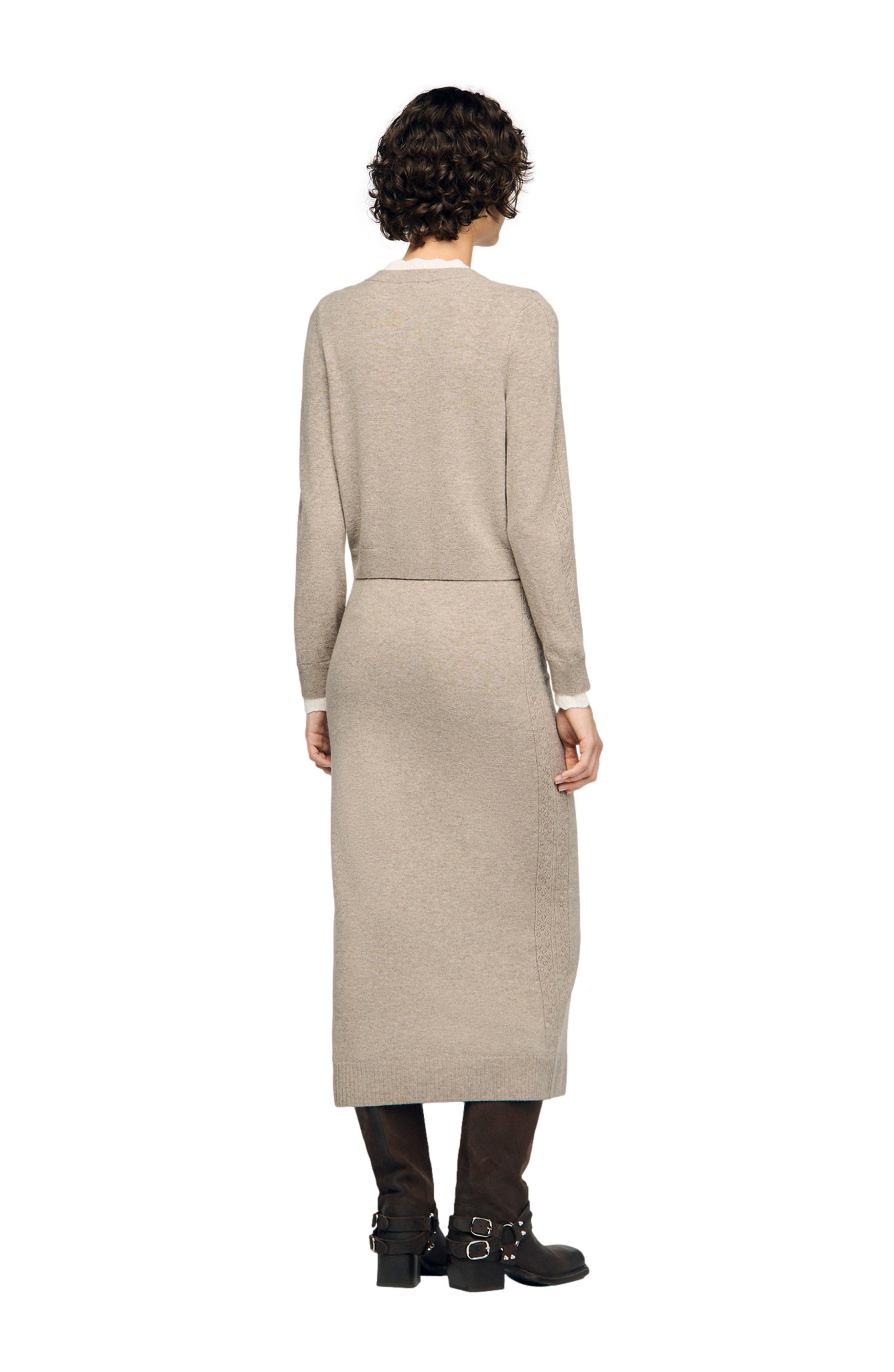 Cardigan with contrast collar - image 2