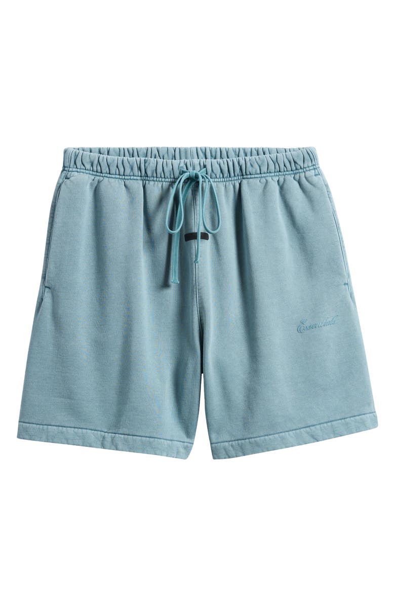 Fear of God Essentials Classic Fit Signature Logo Sweat Shorts, Alternate, color, Faded Coastal