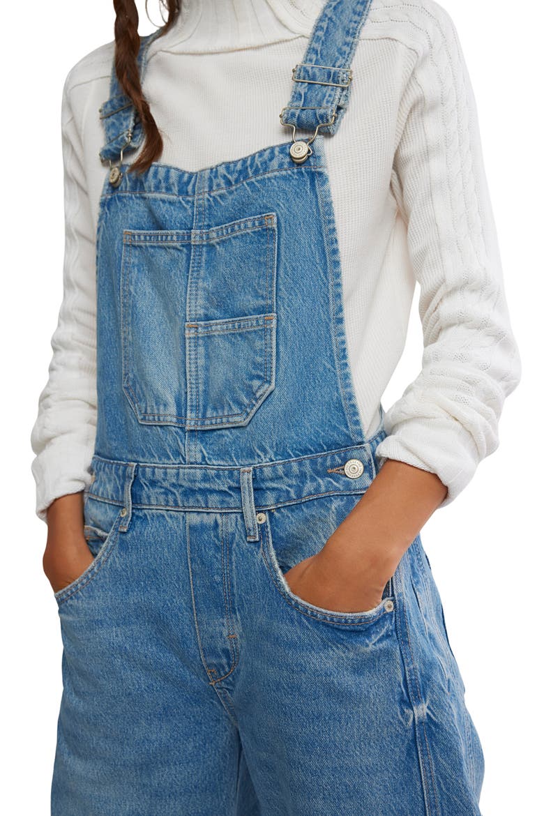 Good Luck Denim Overalls, Alternate, color, ULTRA LIGHT BEAM