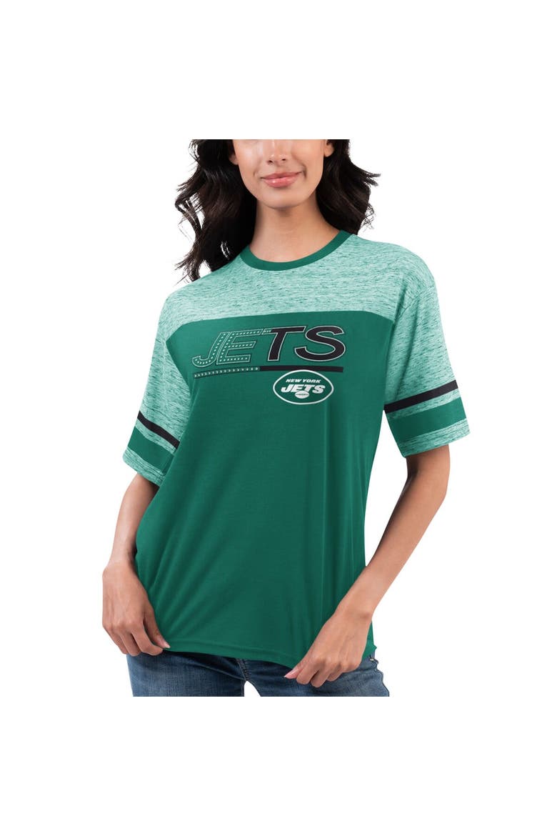 Women's G-III 4Her by Carl Banks Green New York Jets Track T-Shirt, Alternate, color, Green