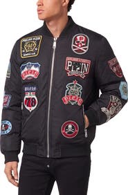 PHILIPP PLEIN Nylon Bomber Patches Men