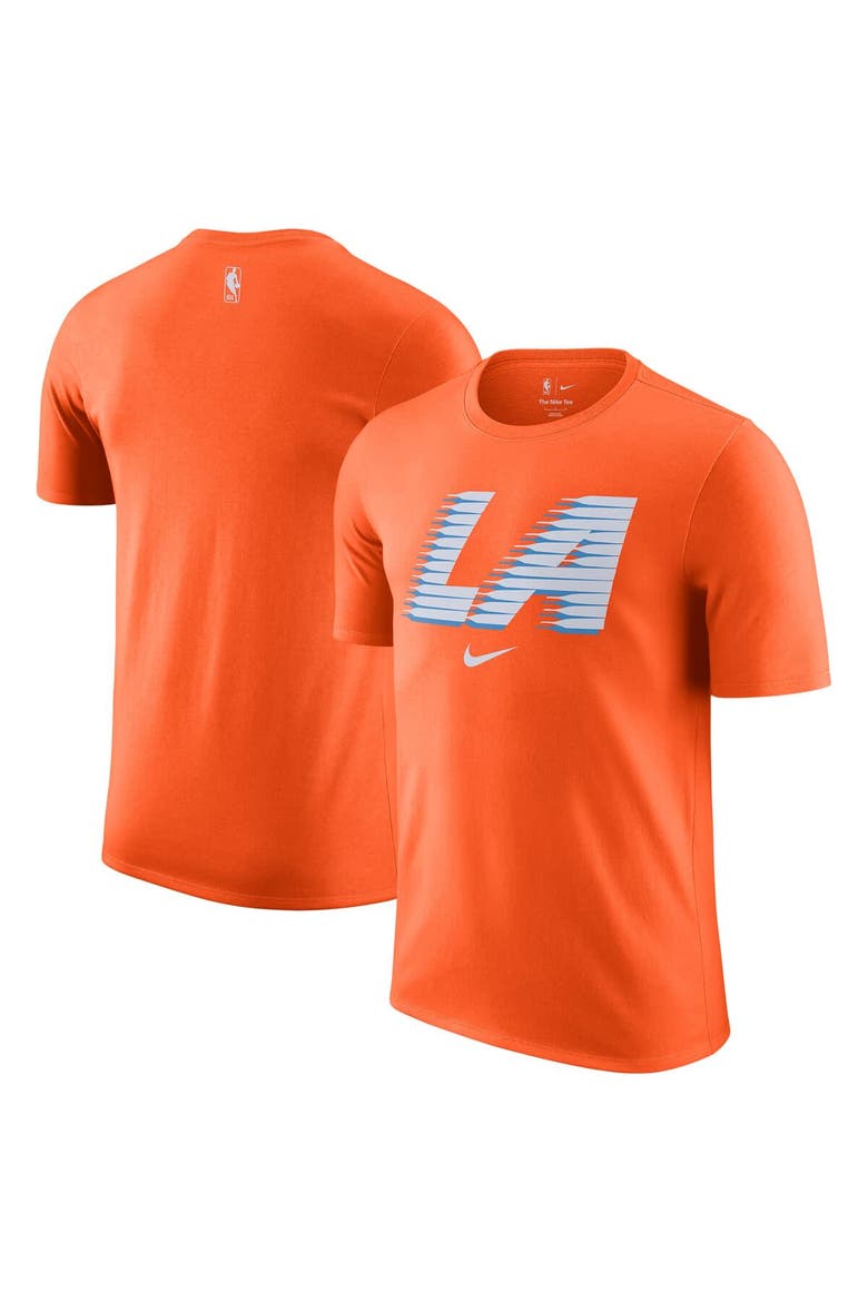 Men's Nike  Orange LA Clippers 2025/26 City Edition Remix Essential Logo T-Shirt, Main, color, Orange