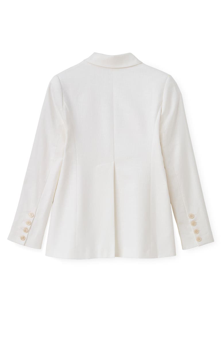 Willow Linen Blazer, Alternate, color, Soft White