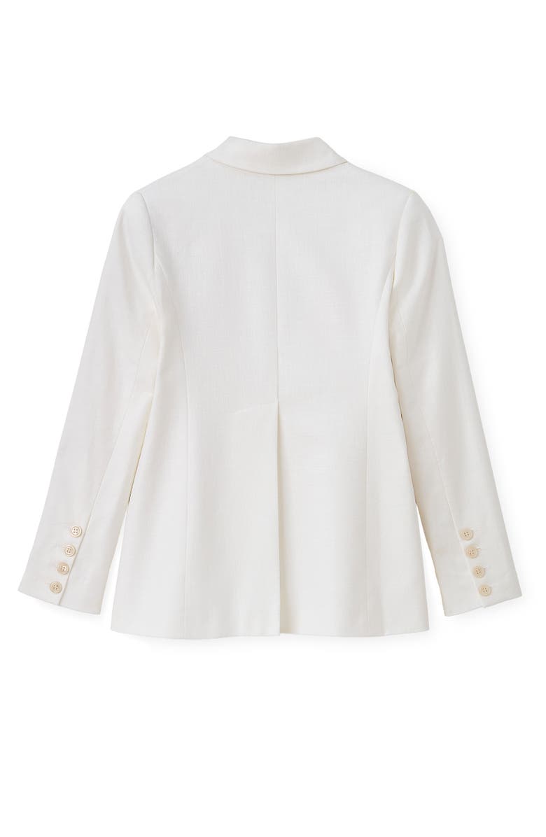 Cartolina Willow Linen Blazer, Alternate, color, Soft White