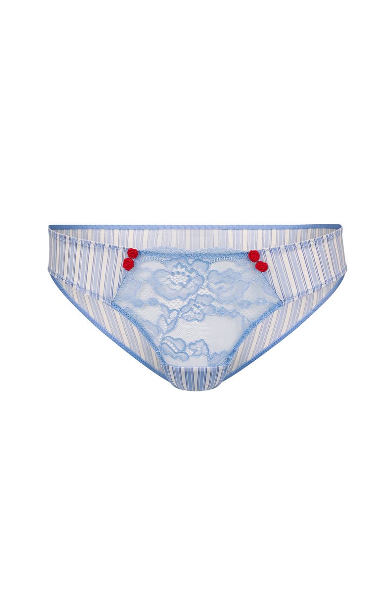 Adore Me Gretl Bikini Panties, Alternate, color, Stripe Blue