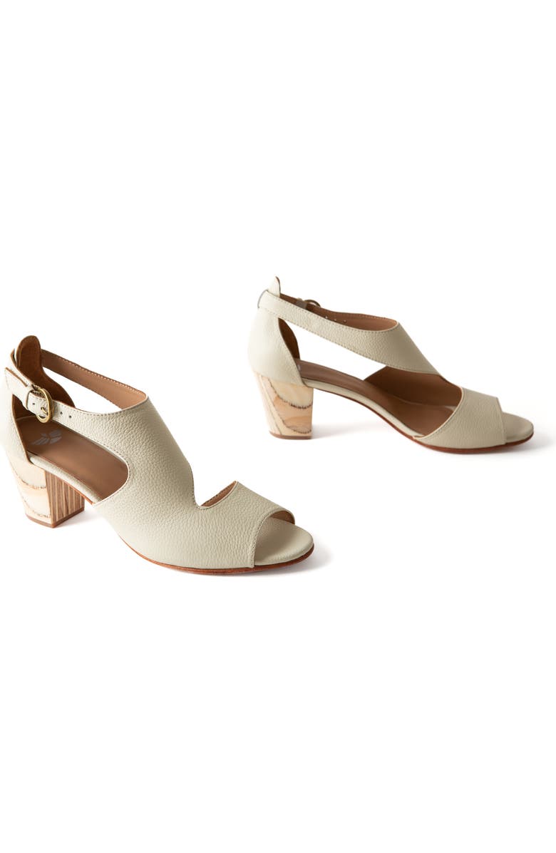 Fortress Victoria Naya Open Toe Pump, Alternate, color, Pebbled Ivory