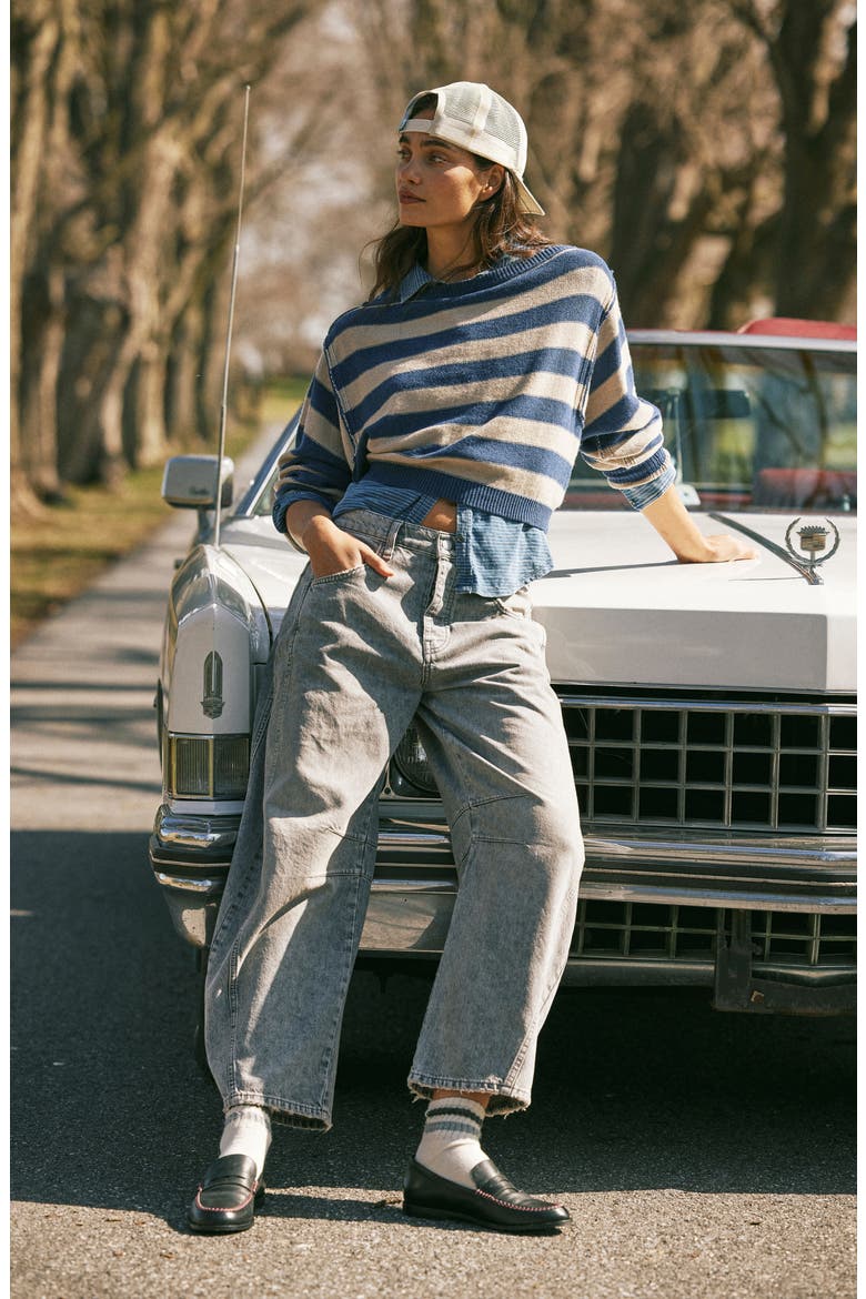 Good Luck Barrel Jeans, Alternate, color, FALCON GREY