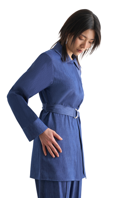 Mizalle Belted Tunic In Multi