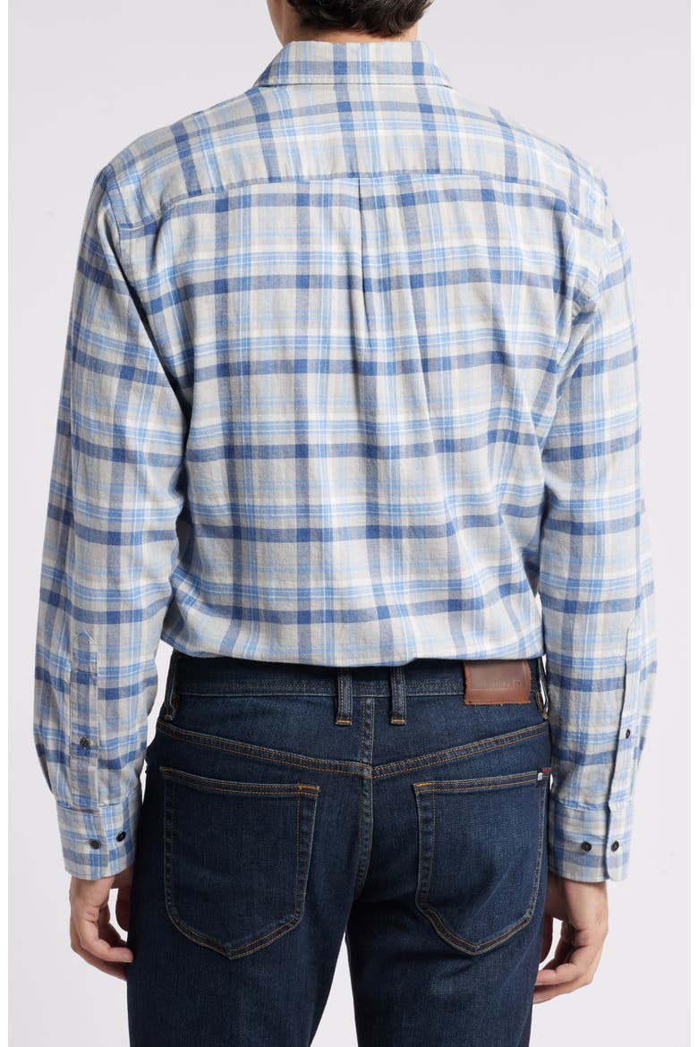 Sherbrooke Plaid Button-Up Shirt, Alternate, color, BRITISH GREY