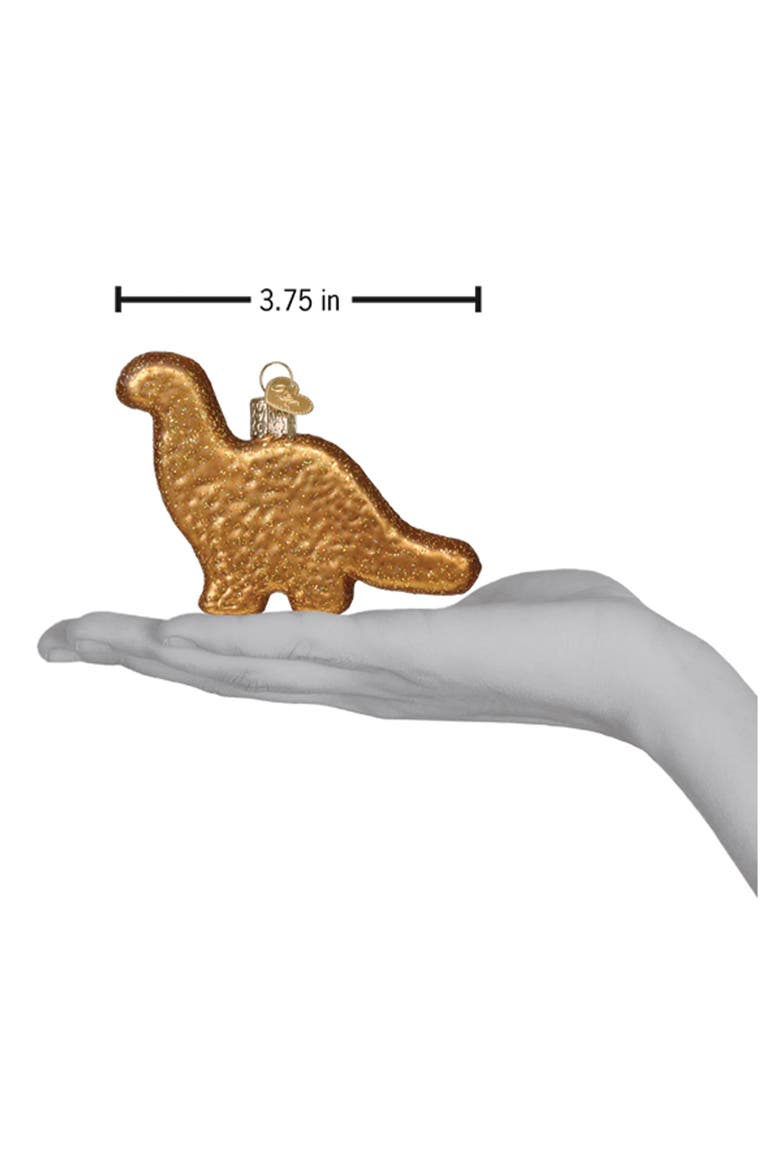 Dino Chicken Nugget Ornament, Alternate, color, GOLD