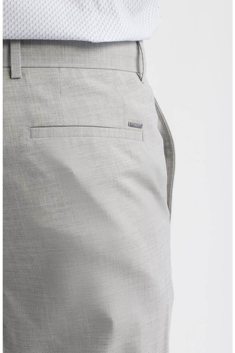 Genius Slim Fit Flat Front Wool Blend Dress Pants, Alternate, color, OPEN GREY