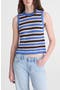 selected Retro Blue And Brown Stripe