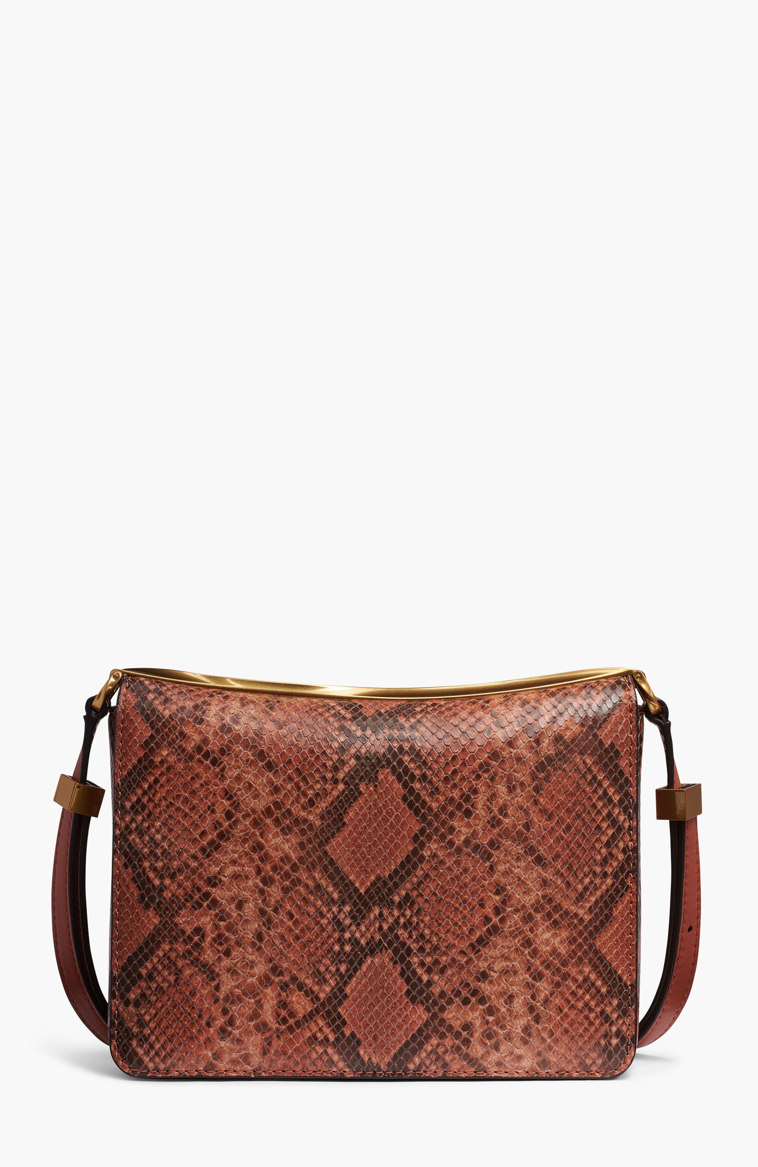 Donna Karan New York Jericho Snake Shoulder, Alternate, color, Amber
